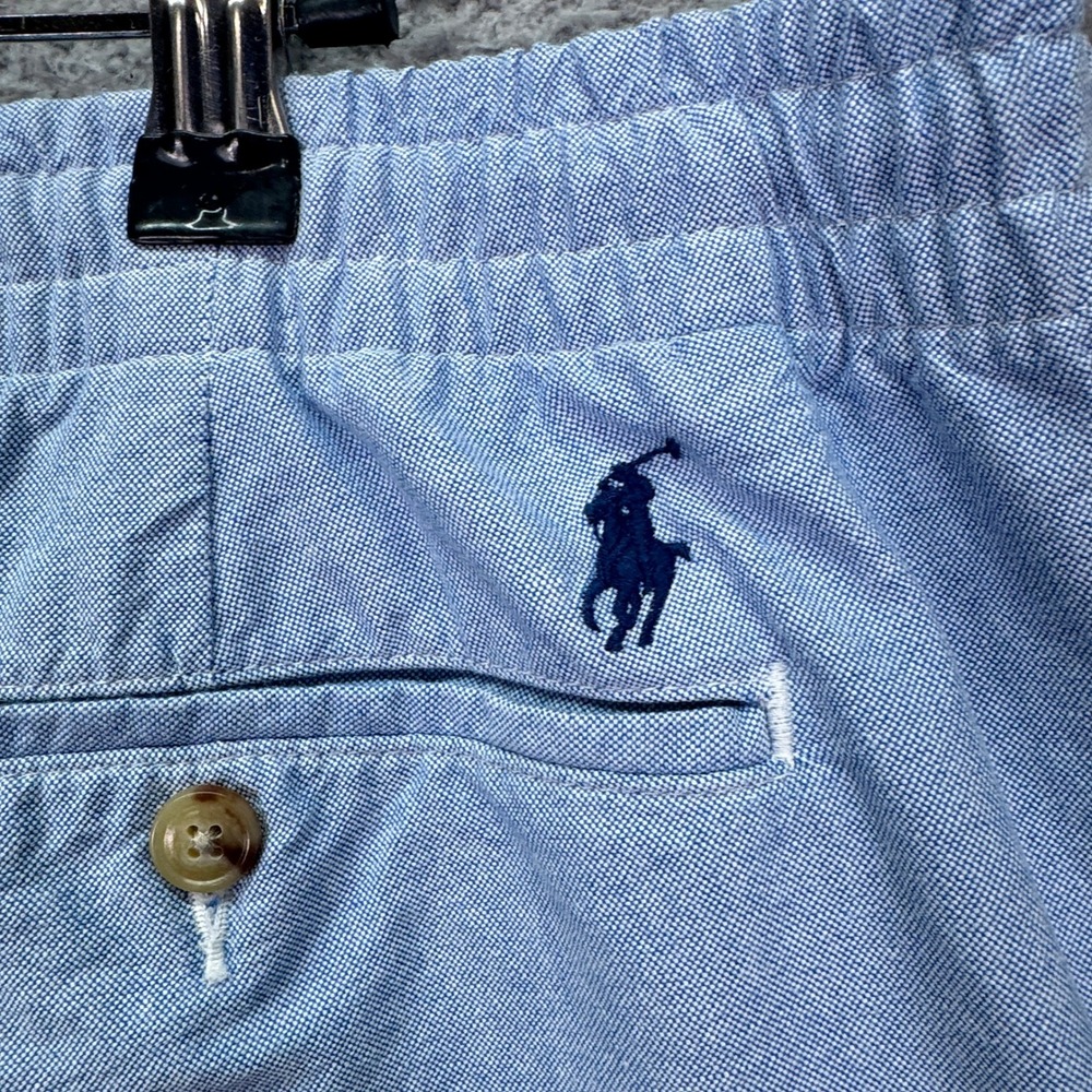 Polo Ralph Lauren Shorts Mens XL Blue Oxford Flamingo Embroidered 5" Preppy - Picture 4 of 11